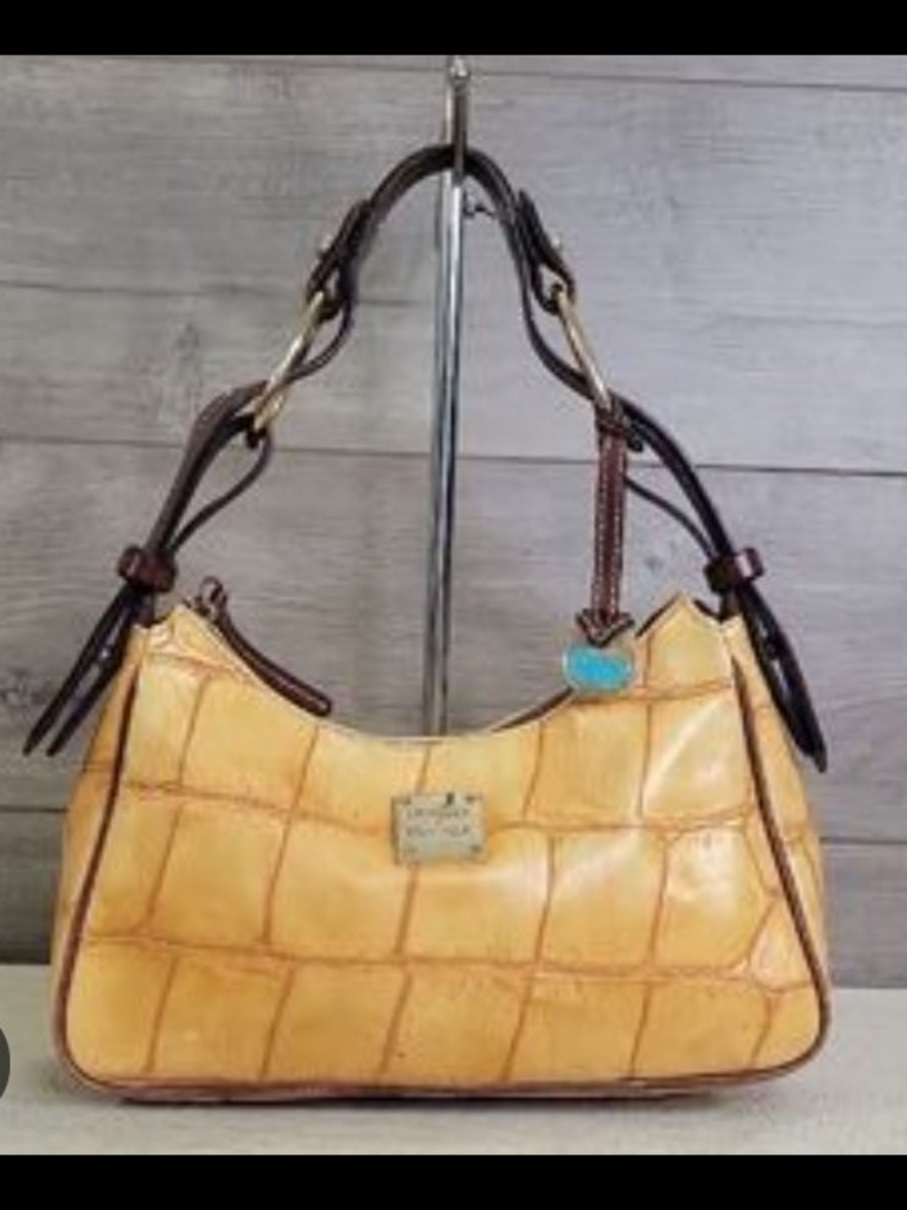Dooney & Bourke Yellow Croc Vtg Shoulder Bag